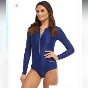 Navy Unisuit long sleeve swimsuit SPF